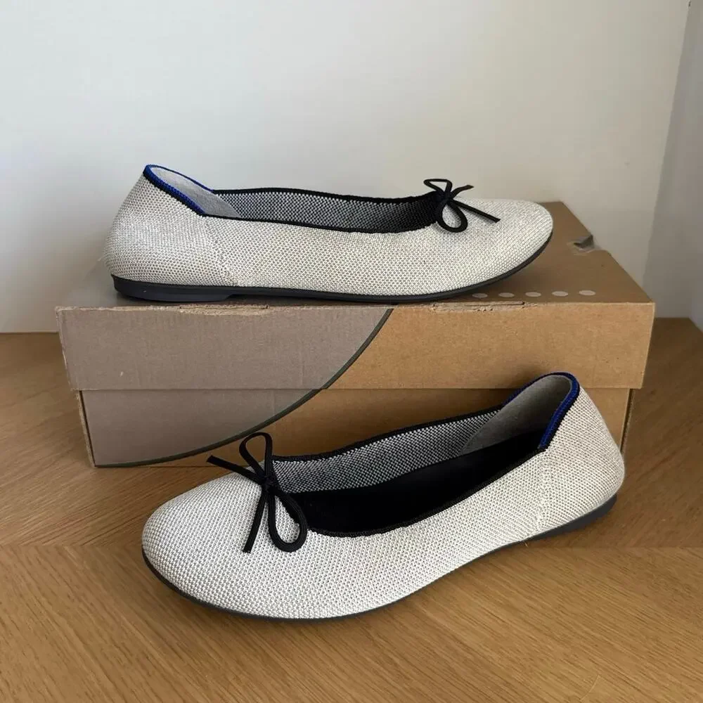 ROTHY’S The Ballet ‘Diamond Metallic’ Women Slip On Shoes- SZ 9.5